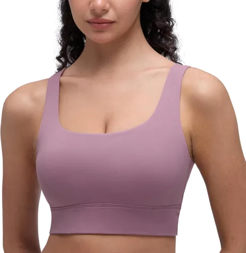 Miniatura 112 de CRZ YOGA Butterluxe - Brasier deportivo con espalda en U para mujer, cuello redondo, acolchado, de bajo impacto, para yoga, entrenamiento