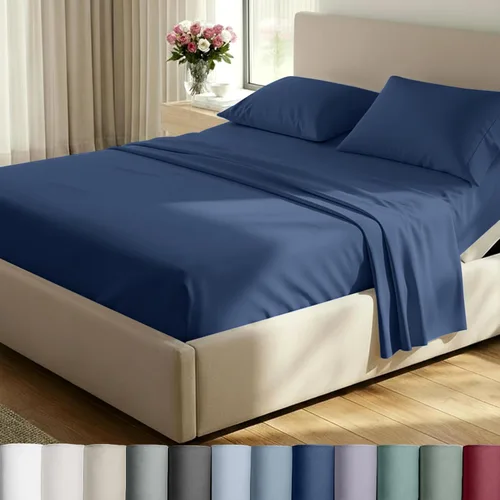 Miniatura 19 de California Design Den Juego de sábanas King de bolsillo profundo, sábanas de lujo de 800 hilos, juego de ropa de cama de satén 100% algodón