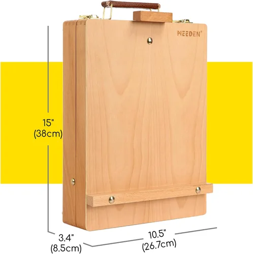 Miniatura 2 de MEEDEN Caballete de mesa para bocetos de arte: caballetes de mesa de madera de haya maciza para pintar lienzo, caballete de escritorio ajustable