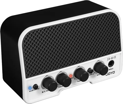 JOYO Mini Amplificador de Guitarra Eléctrica 5W Pequeño Amplificador de Guitarra para Práctica con Bluetooth, Canales Limpios y Overdrive, Portátil,
