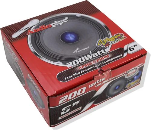 Miniatura 4 de Audiopipe APMB-628PM 6 pulgadas 200 vatios máx. 100 vatios RMS de potencia baja a media frecuencia altavoz de audio para automóvil con 4 ohmios