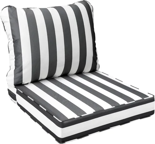 Miniatura 59 de AAAAAcessories Cojines de asiento para exteriores, resistentes a la decoloración, cojines de repuesto impermeables para muebles de patio, 21 x 21 x
