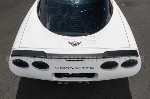 Miniatura 6 de Repuesto para todos los modelos Chevrolet Corvette C5 1997-2004 ZR1 Alerón de ala de tapa trasera de estilo extendido (plástico ABS, negro mate)
