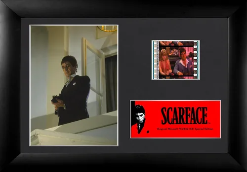 FilmCells Scarface - Tony Montana Says Hello - Presentación de película enmarcada de 7 x 5 pulgadas, con una (1) celda de película de 1.378 in,
