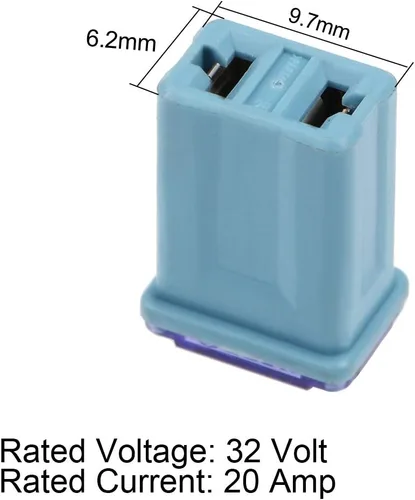 Miniatura 3 de uxcell Mini cartucho automotriz fusibles 32V 20A caja terminal hembra para coche camión 0.591 x 0.433 x 0.315 in, 10 piezas