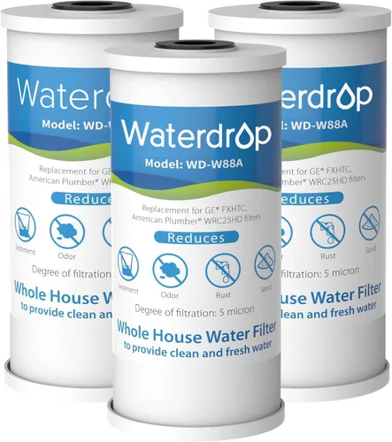 Waterdrop FXHTC - Filtro de agua de carbono para toda la casa, repuesto para GE® FXHTC, GXWH40L, GXWH35F, Culligan® RFC-BBSA, American Plumber