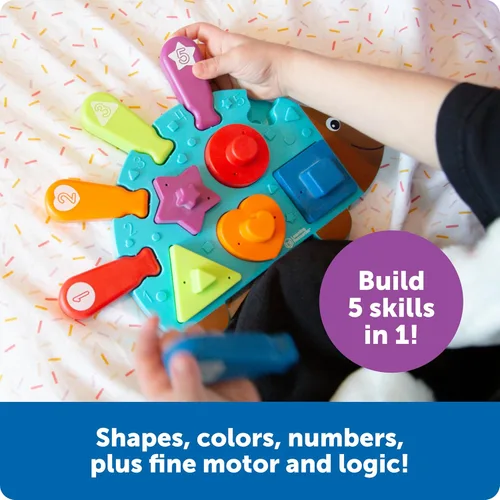 Miniatura 5 de Learning Resources Spike The Fine Motor Hedgehog Puzzle Playmate - 11 piezas, a partir de 18 meses, juego de motricidad fina, reconocimiento