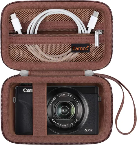 Miniatura 12 de Canboc Funda para cámara Canon PowerShot G7 X Mark III/G7X Mark II Cámara Digital 4K Vlogging, Bolsa para Cámara de Video 4K Point and Shoot, Negro