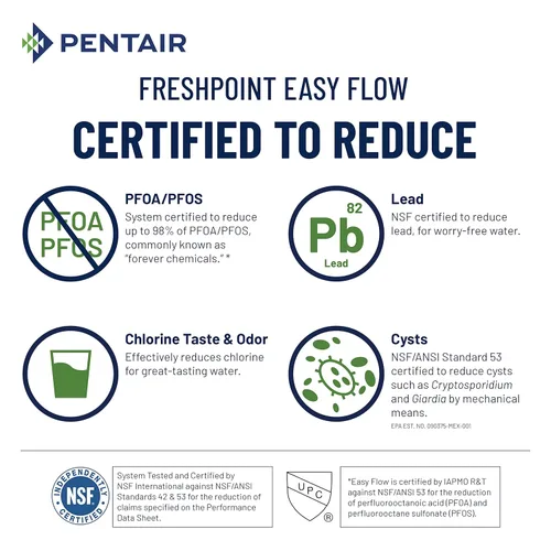 Miniatura 3 de Pentair FreshPoint - Cartucho de repuesto para sistema de filtración de agua debajo del fregadero de fácil flujo, filtro de agua PFAS, certificado