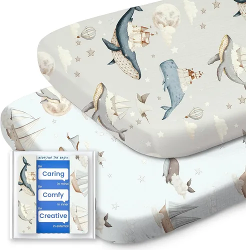 Miniatura 76 de Sábanas de dinosaurio para cuna para niños, sábana bajera ajustable de cuna suave de alta calidad, sábanas de bebé ultra transpirables, sábanas