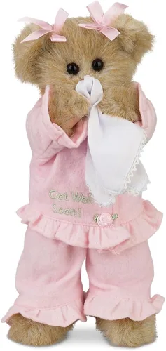Oso de peluche Bearington Sicky Vicky, regalo de "que te mejores pronto" para niños, de 25.4 cm después de una cirugía para niños con pies
