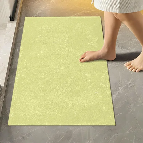 Miniatura 57 de Alfombra de baño amarilla, suave, absorbente, lavable a máquina, juego de alfombras de baño antideslizantes para puerta de baño, dormitorio
