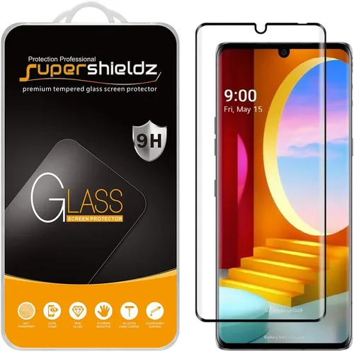 Supershieldz Protector de pantalla de vidrio templado diseñado para LG Velvet and Velvet 5G UW (cubierta completa) (vidrio curvado 3D) antiarañazos,