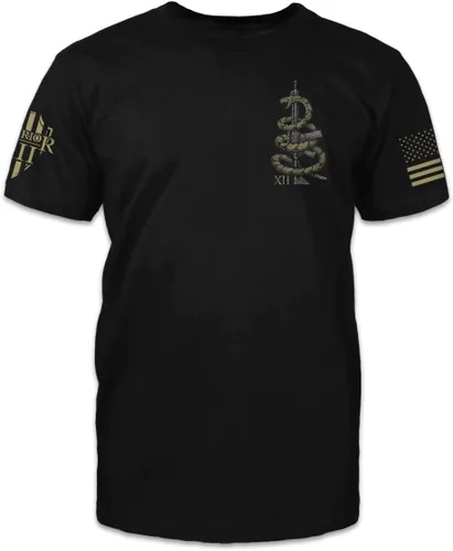 Miniatura 3 de Camiseta de serpiente Gadsden Patriotic Tribute Tee Camisa de apoyo veterano del orgullo americano Ropa militar 100% algodón