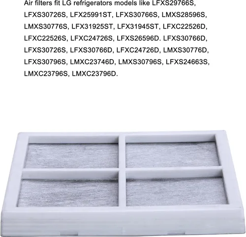 Miniatura 4 de Filtro de aire para refrigerador para LG LFXS24623S, LFX31925ST, LMXS28596S LFXC22526S, LFXS26596S, LFXS29766S, LFX31945ST, LFXC24726S, LFXS26596D