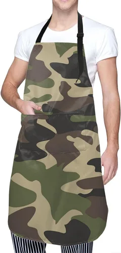 Miniatura 13 de Perinsto Waterproof Apron with 2 Pockets Kitchen Chef Aprons Bibs for Cooking Baking