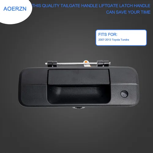 Miniatura 2 de Manija de alta calidad para puerta trasera con orificio de cerradura, se adapta a Toyota Tundra 2007-2013, reemplaza # 690900C040, 69090-0C040, 81213