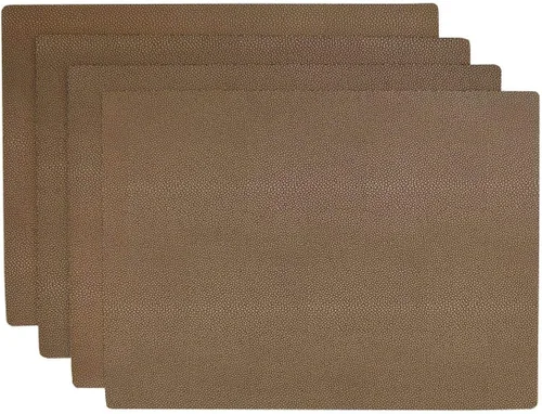 Miniatura 17 de Juego de 4 manteles individuales rectangulares de vinilo Tan Dot