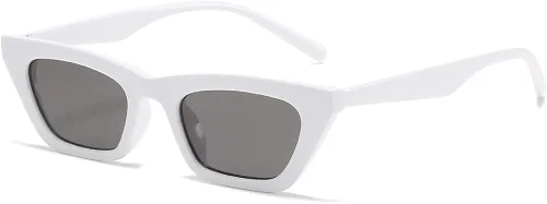 BOJOD Gafas de sol cuadradas de ojo de gato para mujer, a la moda, vintage, de moda, gafas de sol para mujer, color negro