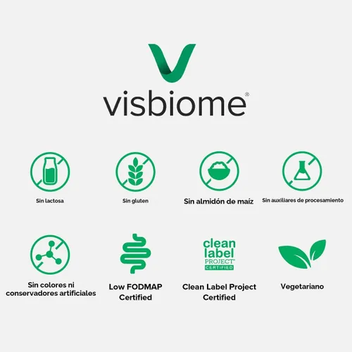 Miniatura 7 de Visbiome probiótico de alta calidad, 60 cápsulas, 112.5 mil millones de especies