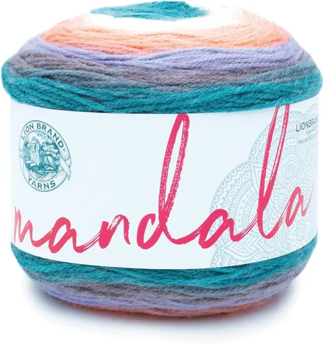 Miniatura 12 de Lion Brand Yarn Mandala - Hilo multicolor para ganchillo,tejido y manualidades, color Liger, 1770 pies, paquete de 1 unidad