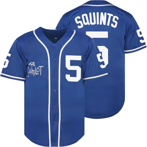 Miniatura 20 de The Sandlot Benny The Jet Rodriguez Michael Squints Palledorous Alan Yeah-Yeah McClennan Bel Air Jersey de Béisbol con Impresión 3D 11-gris