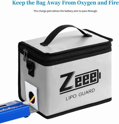 Miniatura 7 de Zeee 2S Lipo Battery 5200mAh 7.4V 50C Estuche rígido Batería Conector T Paquete de 2 baterías con 1 bolsa de seguridad Lipo Bolsa ignífuga a prueba