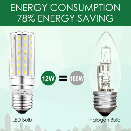 Miniatura 3 de Bombilla LED equivalente a 100 W, 1200 lúmenes, 5000 K, luz blanca fría, 12 W, bombilla LED súper brillante, base E26, no regulable, bombillas