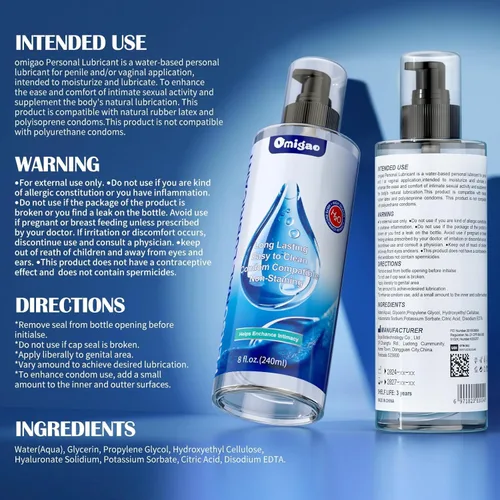Miniatura 2 de Lubricante a base de agua, lubricante personal que ayuda a mejorar la intimidad para el placer sexual de larga duración para mujeres, hombres