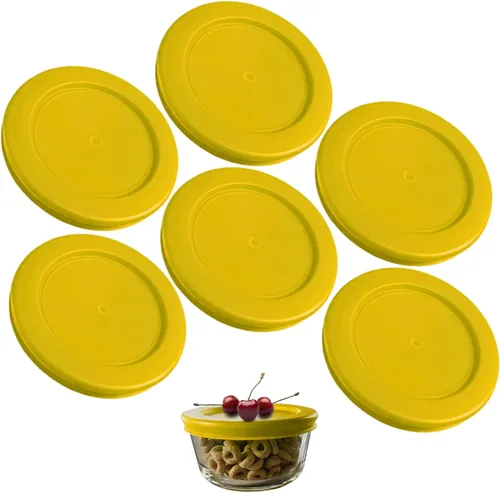 Miniatura 10 de KlareWare Tapas de repuesto para 2 tazas, tapas de plástico sin BPA para Pyrex 7200, Anchor Hocking (paquete de 4, azul) - Contenedores no incluidos