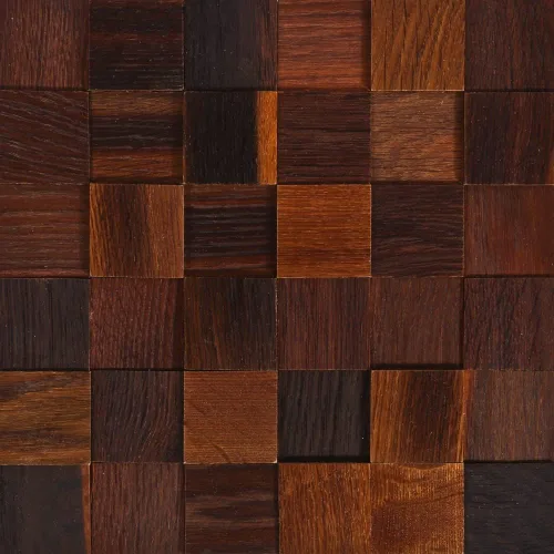 Alenor Tessera - Paneles de pared de madera áspera 3D marrón, tablones de 5.80 pies cuadrados, juego de paneles de madera natural recuperada, ajuste