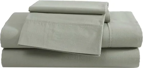 Miniatura 14 de Eddie Bauer - Juego de sábanas individuales, juego de ropa de cama de percal lavado con bolsillos profundos, súper suave, 100% algodón de lujo