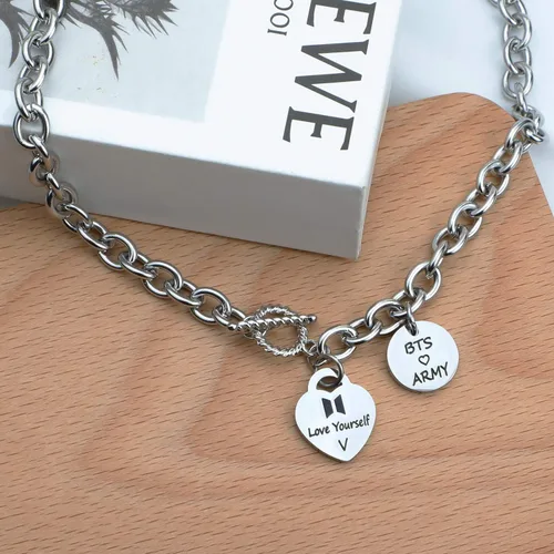 Miniatura 2 de G-Ahora Bangtan Boys Necklace for Girls Kpop Bangtan Boys Bangtan Necklace Bangtan Boys Army Jewelry Bangtan Boys to Love Yourself Army Necklace
