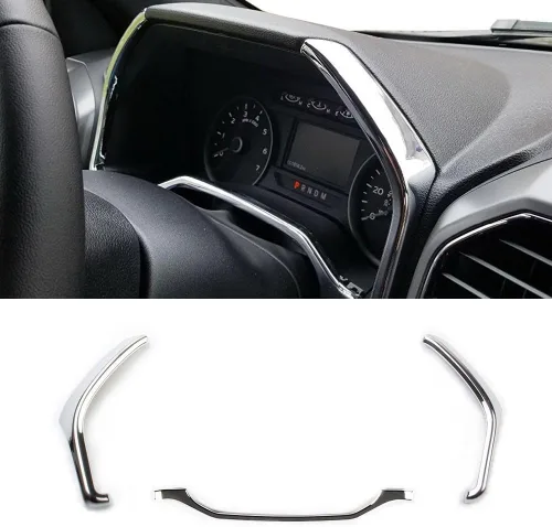 Miniatura 5 de Kit de embellecedores de cubierta de fibra de carbono para medidor lateral de tablero para Ford F150 F250 F350 Super Duty 2015 2016 2017 2018 2019