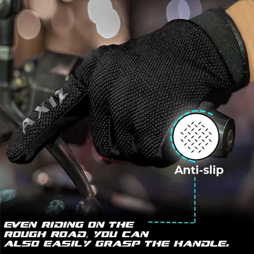 Miniatura 6 de AXIZ Guantes de motocicleta para hombres y mujeres, guantes de ciclismo protegidos para pantalla táctil para MTB BMX, motocross, carreras