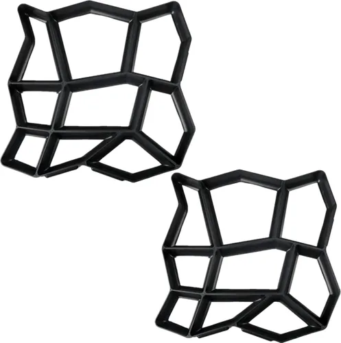 2 paquetes de moldes de losa de hormigón, molde para pavimento irregular, ladrillo para patio, losa de hormigón, camino, camino, marco, bricolaje,
