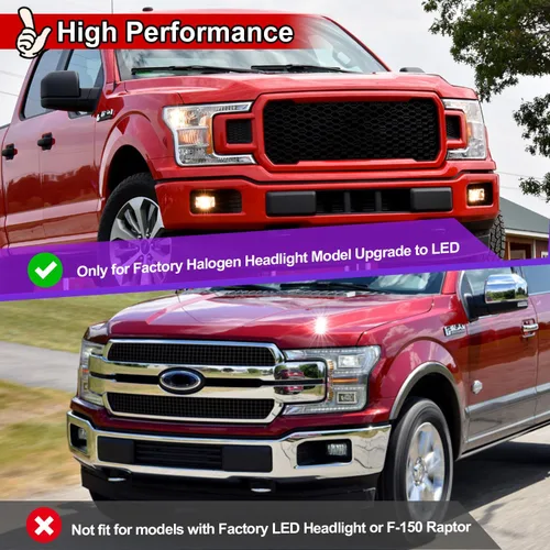 Miniatura 2 de Nixon Offroad Faros delanteros de proyector para Ford F150 2018-2020, modos de iluminación funcional LED completos DRL/señal de giro