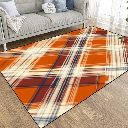 Miniatura 19 de TOMWISH - Alfombra abstracta pintada a mano en blanco y negro con pintura dorada, sala de estar, dormitorio, decoración de suelo, alfombra