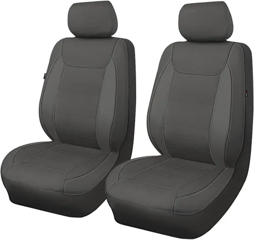Miniatura 29 de Fundas para asientos de coche Flying Banner, protectoras, impermeables, de cuero sintético con fibra de carbono para asientos delanteros y traseros