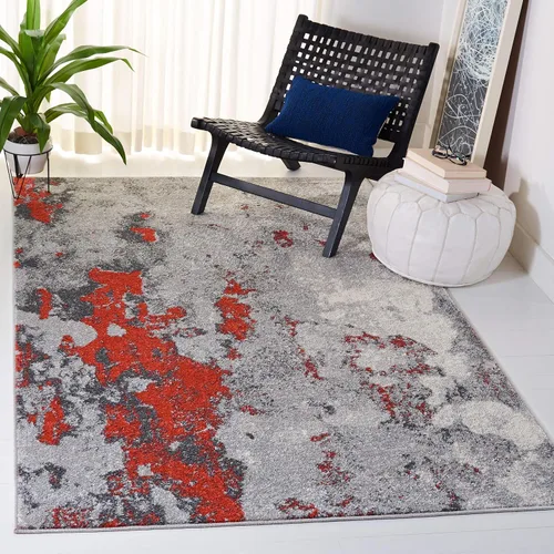 Miniatura 21 de SAFAVIEH Adirondack Collection - Alfombra decorativa, 2 pies 6 pulgadas x 4 pies, verde y gris, diseño abstracto moderno, no desprende pelusa