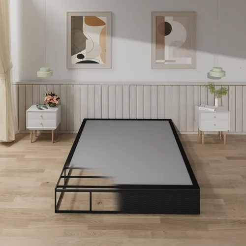 Miniatura 13 de Tyndall 10 Inch Twin Box Spring, Heavy Duty Metal Box Spring for Twin Size Bed Mattress Foundation with Fabric Cover, Noise-Free, Non Slip, Easy