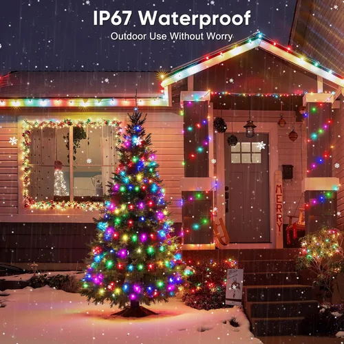 Miniatura 5 de Ollny - Luces de Navidad inteligentes de 131 pies, 400 LED, luces de árbol de Navidad que cambian de color con control remoto y aplicación, luces