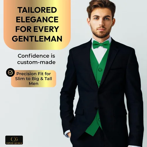 Miniatura 2 de Conjunto de chaleco formal sólido para hombre, esmoquin, chaleco y pajarita para traje o esmoquin