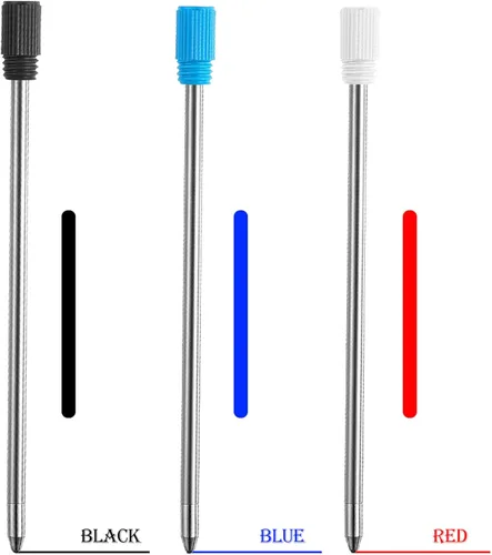 Miniatura 6 de DUNBONG Bolígrafo Metal D1 Recambio para Bolígrafo Multifunción, Paquete Azul de 5 Piezas (Azul)