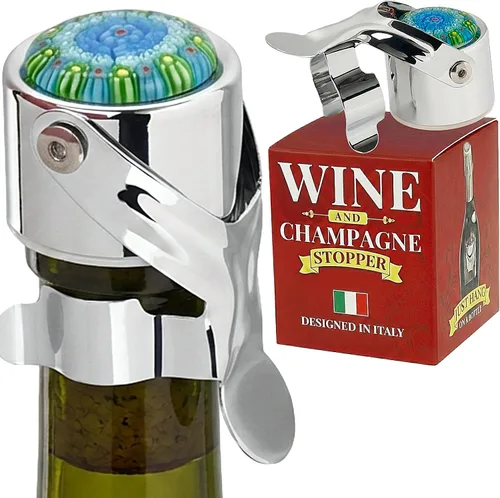 Miniatura 10 de Tapón de vino y tapón de champán todo en uno – sello patentado, conserva las burbujas y el sabor de los vinos Prosecco, blancos y tintos. 1 tapón