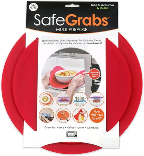 Miniatura 13 de Safe Grabs: Tapete original para microondas visto en Shark Tank Protector contra salpicaduras, salvamanteles, almohadilla térmica, soporte