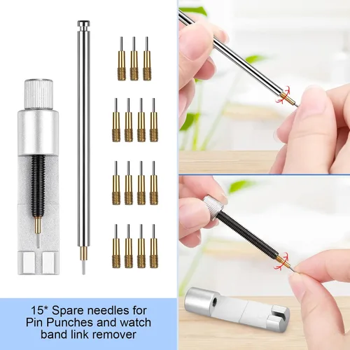 Miniatura 7 de JOREST Watch Repair Kit, for Watch Battery Replacement & Watch Link Removal and Resizing & Watch Opener, Watch Repair Screwdriver Set, Watch Wrench