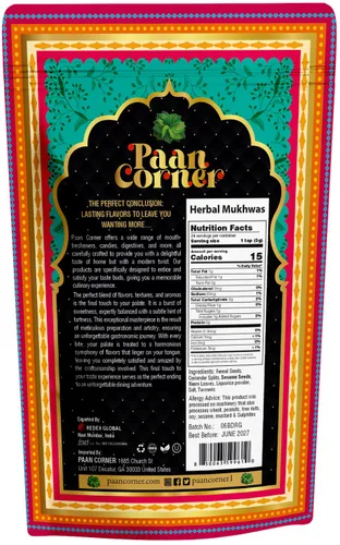 Miniatura 2 de Paan Corner Ambientador bucal Herbal Mukhwas vegano, 4.23 oz