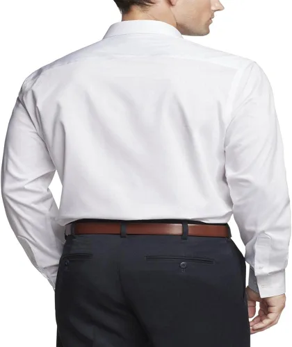 Miniatura 2 de Van Heusen Camisa de vestir para hombre ajuste regular sin arrugas cuello flexible elástico