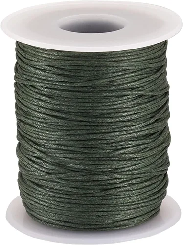 Miniatura 15 de Cordón de algodón encerado de 100 yardas, hilo de algodón trenzado naranja oscuro, cuerda de cuentas trenzada, cuerda para collar, pulsera, collar